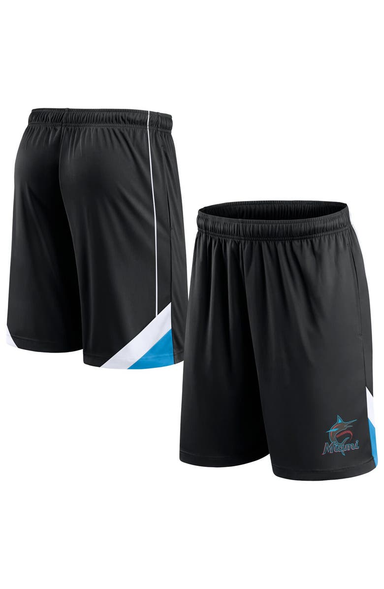 FANATICS Men's Fanatics Branded Black Miami Marlins Slice Shorts, Main, color,