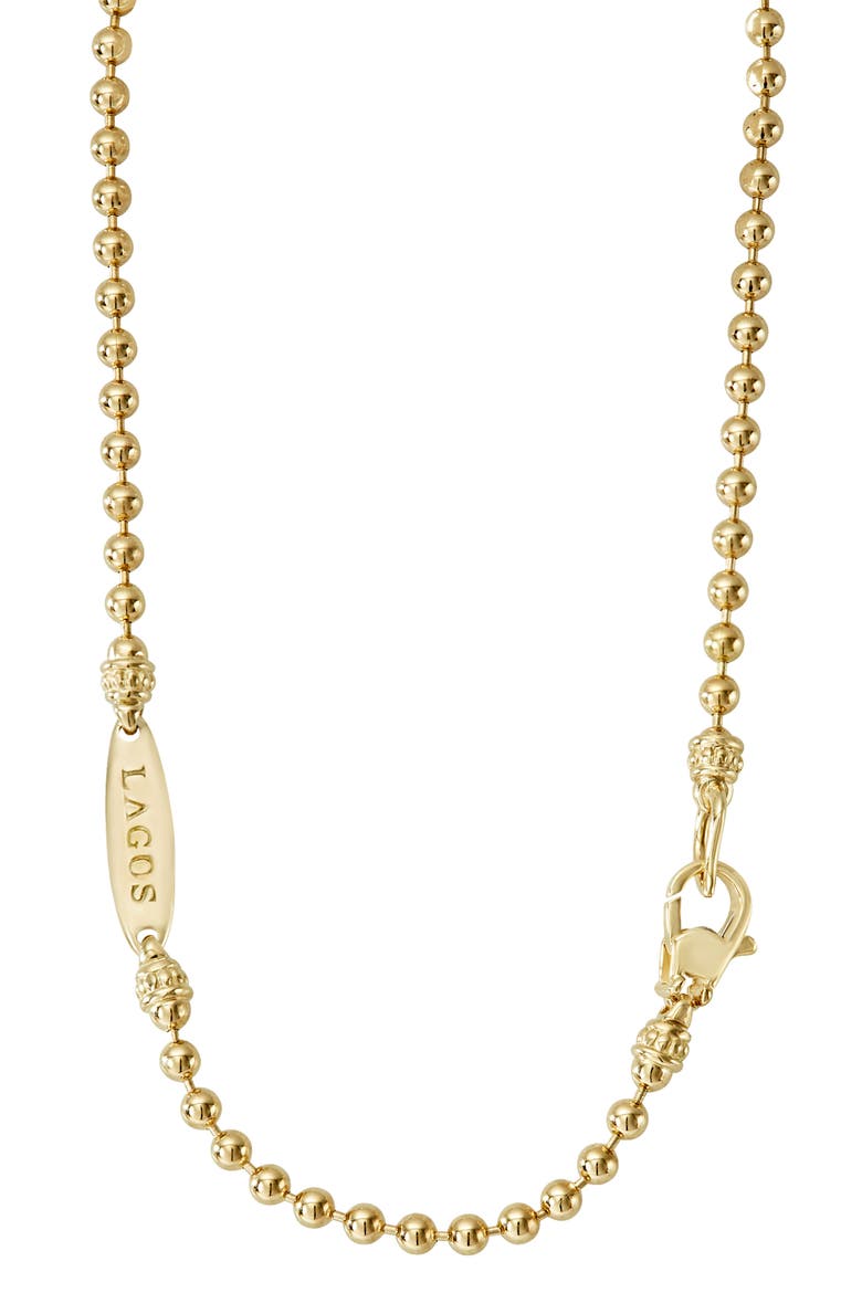 Beaded Caviar Necklace, Alternate, color, GOLD