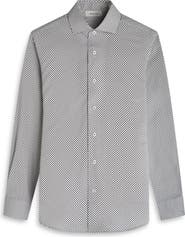 Bugatchi Alvin Shaped Fit Herringbone Button-Up Shirt