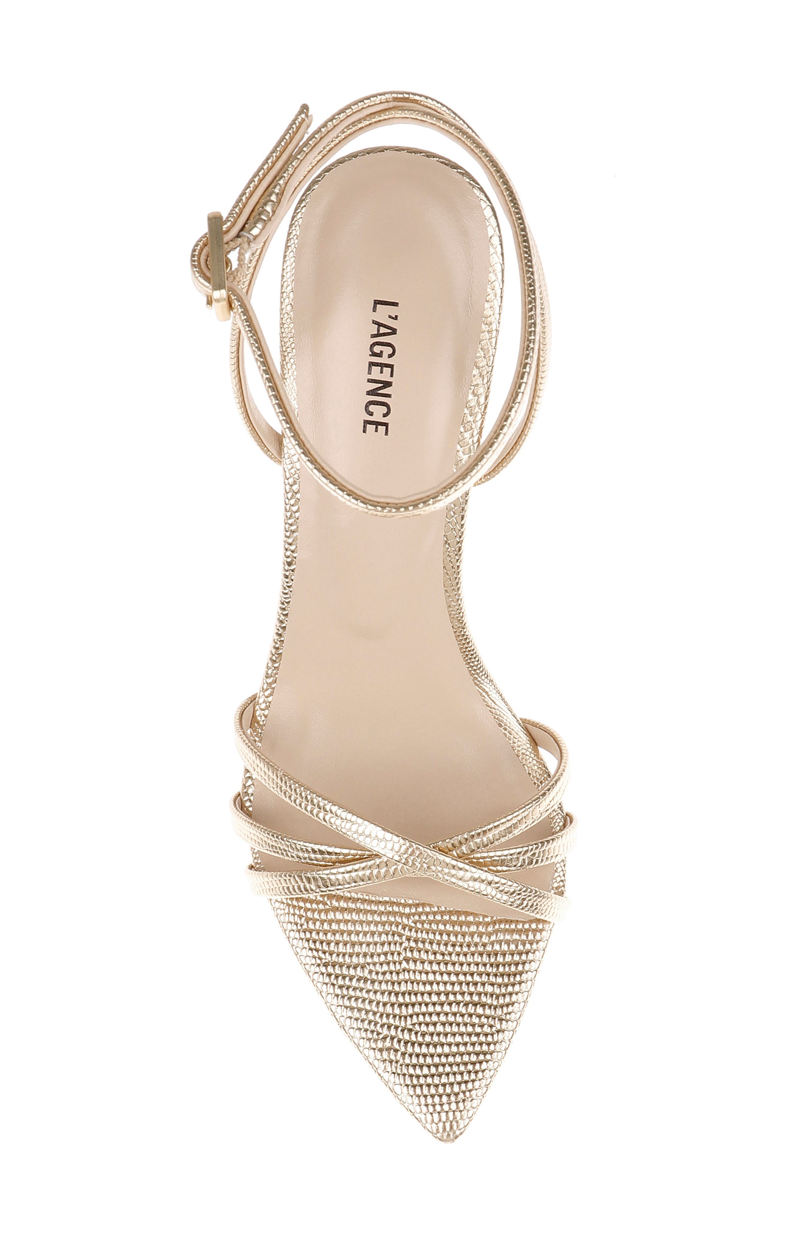 Dua Ankle Strap Sandal, Alternate, color, GOLD LIZARD