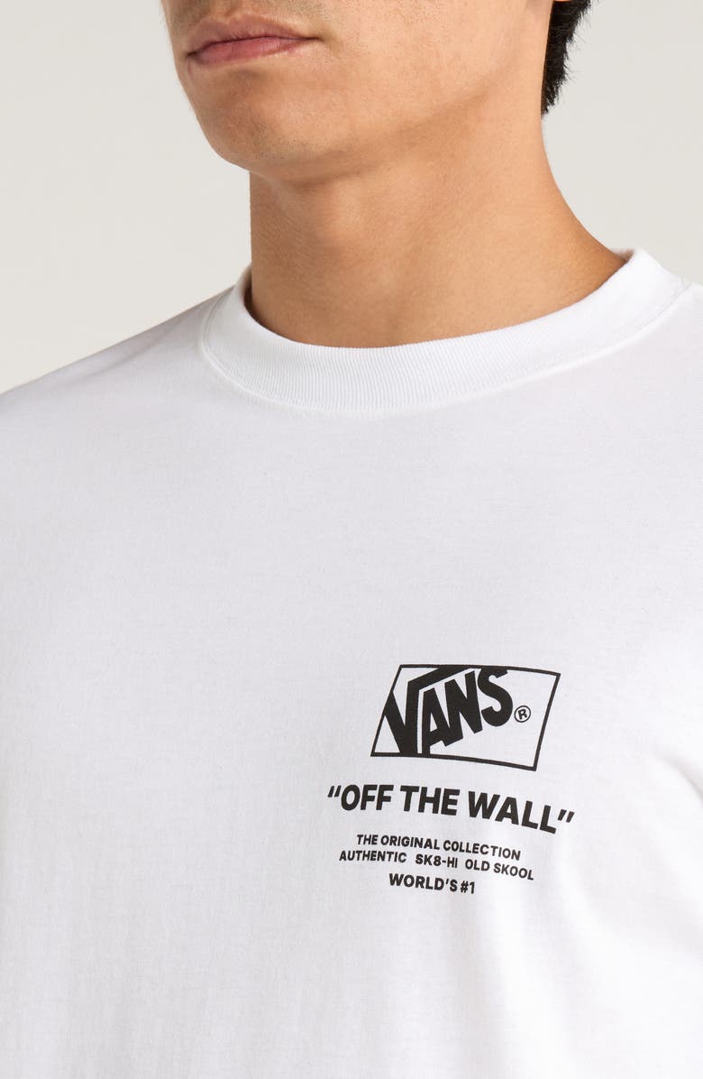 Vans Stacked Hi Logo Cotton Graphic T-Shirt, Alternate, color, White