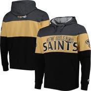 STARTER Men's Starter Black/Heather Gray New Orleans Saints Extreme Pullover Hoodie