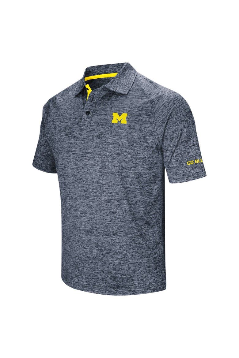 Men's Colosseum Navy Michigan Wolverines Big & Tall Down Swing Polo, Main, color, Navy