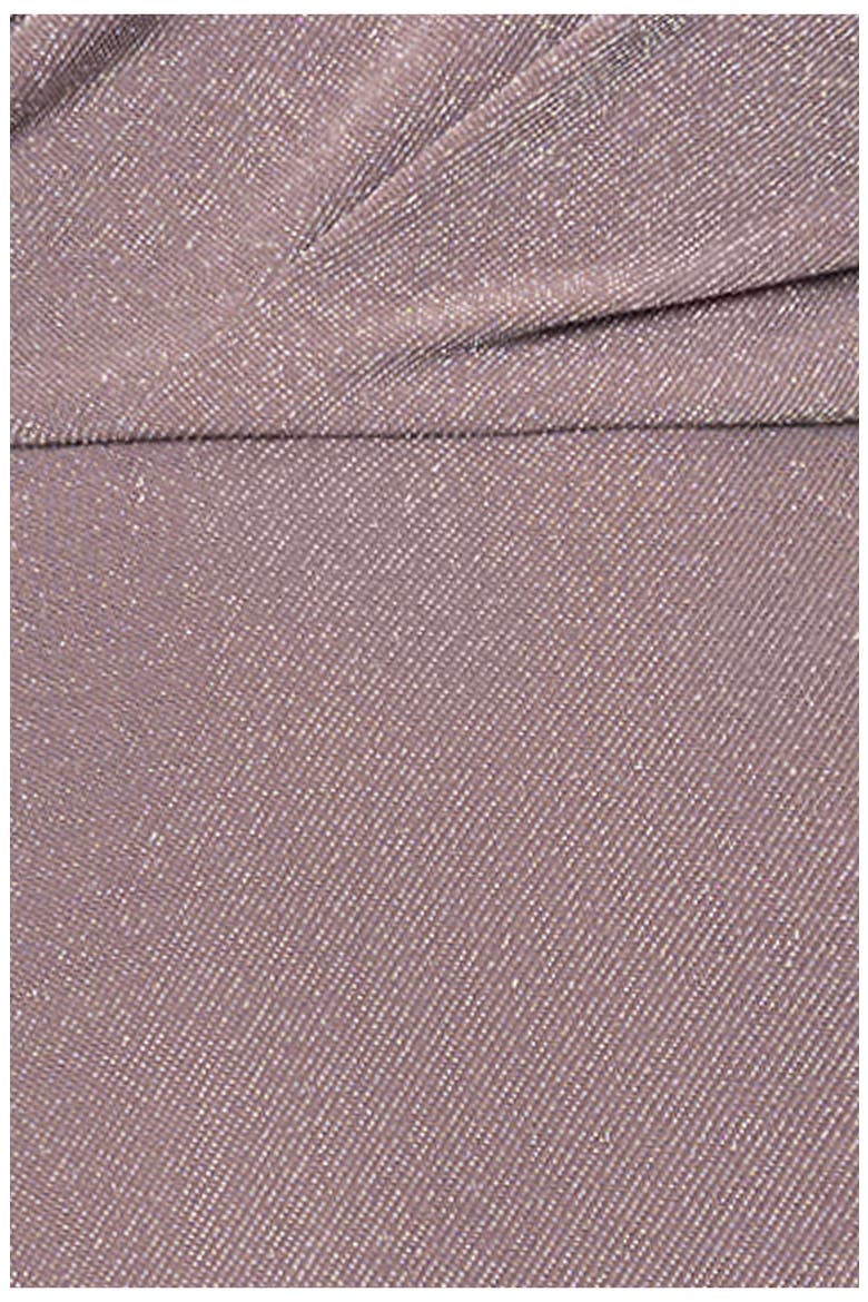 Shimmer One-Shoulder Gown, Alternate, color, TAUPE/ SILVER