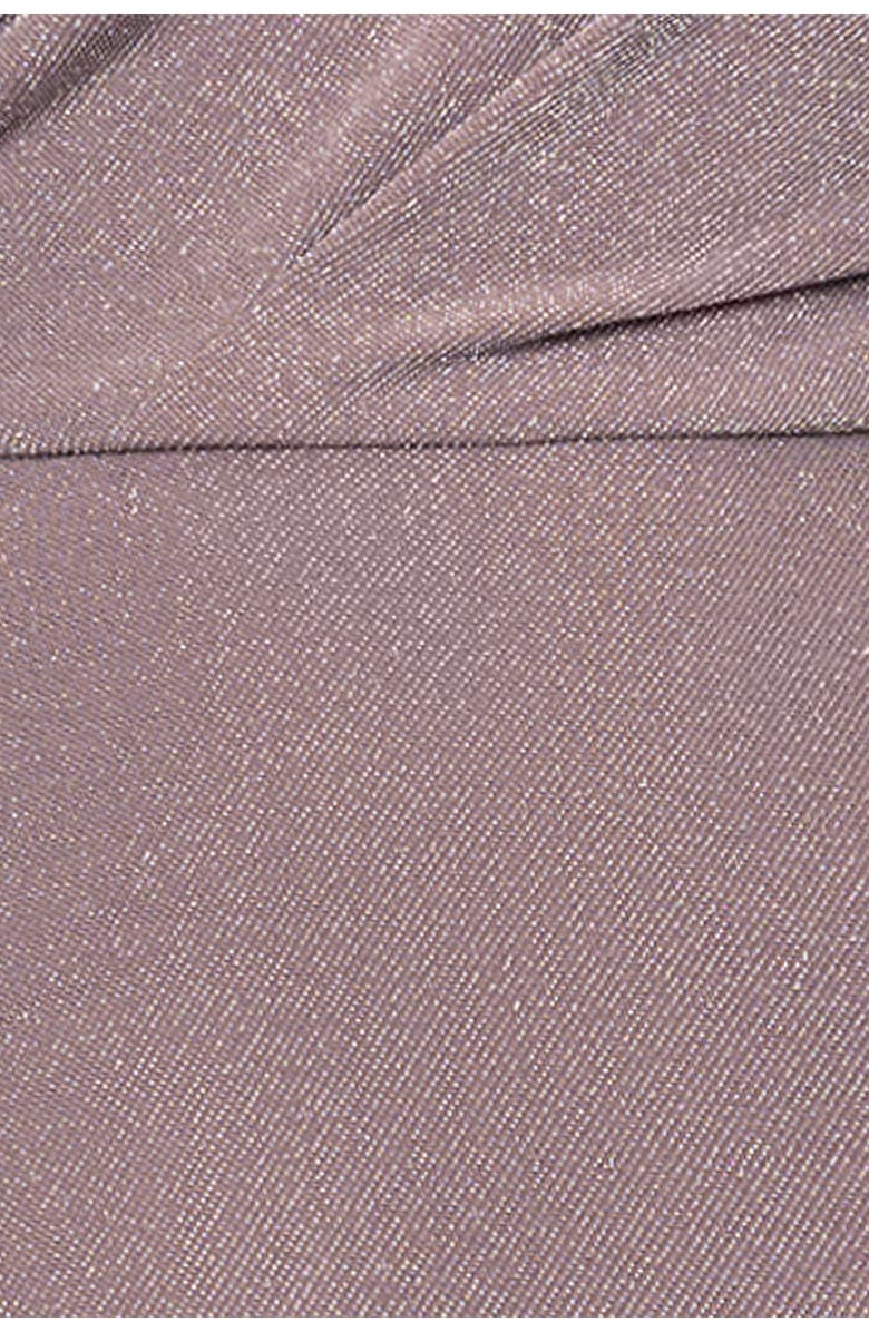 Betsy & Adam Shimmer One-Shoulder Gown, Alternate, color, Taupe/ Silver