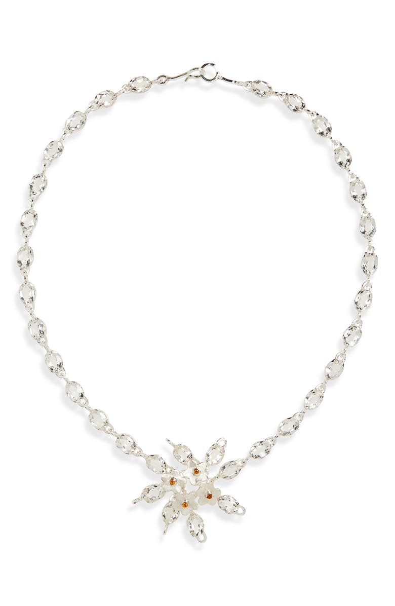 SHANA CAVE Vine Choker Necklace, Alternate, color, Clear Quartz And Citrine