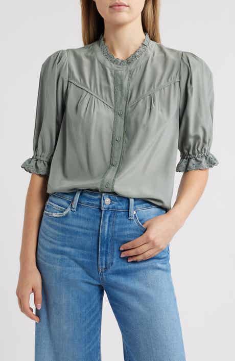 Wit & Wisdom Eyelet Accent Top