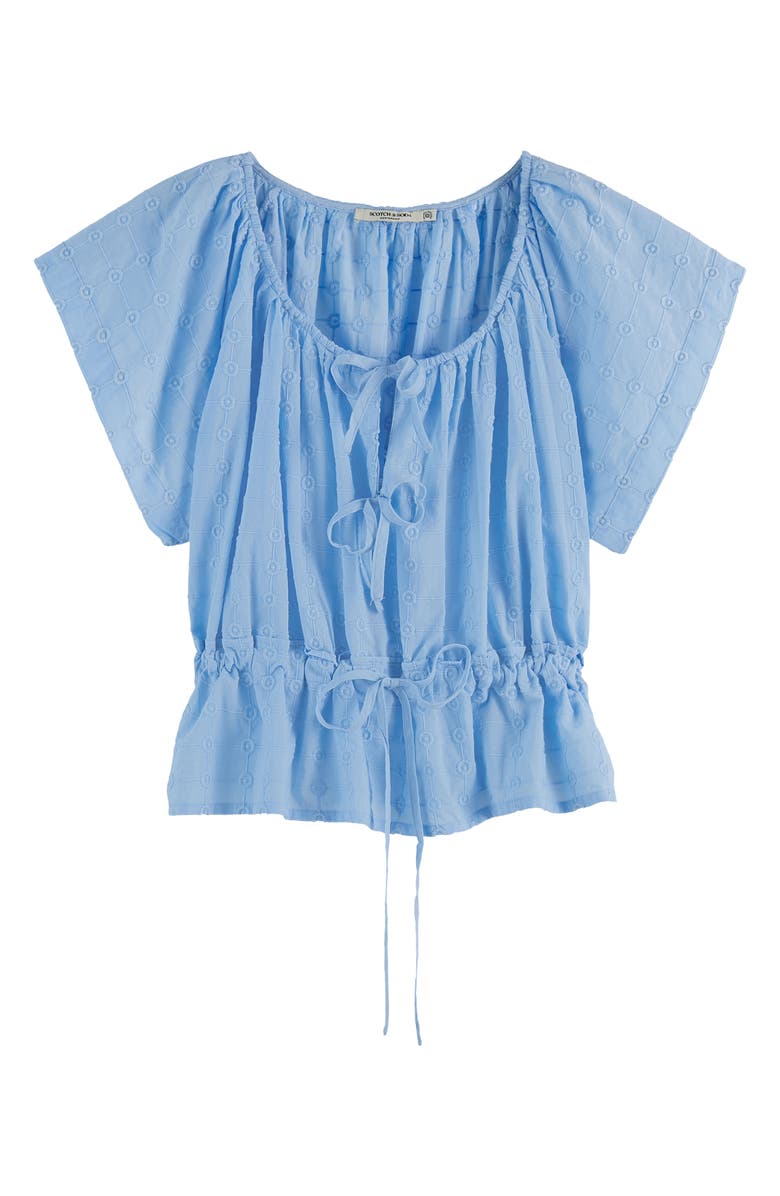 Scotch & Soda Broderie Tie Front Top, Alternate, color, 