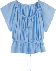 Scotch & Soda Broderie Tie Front Top