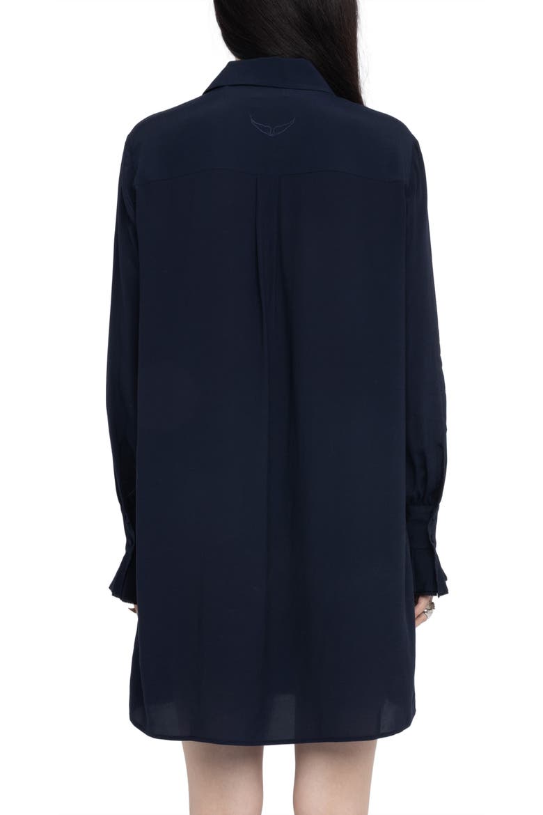 Rhelyne Ruffle Long Sleeve Shirtdress, Alternate, color, ENCRE