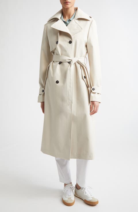Double Breasted Water Resistant Trench Coat