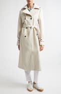 Eleventy Double Breasted Water Resistant Trench Coat