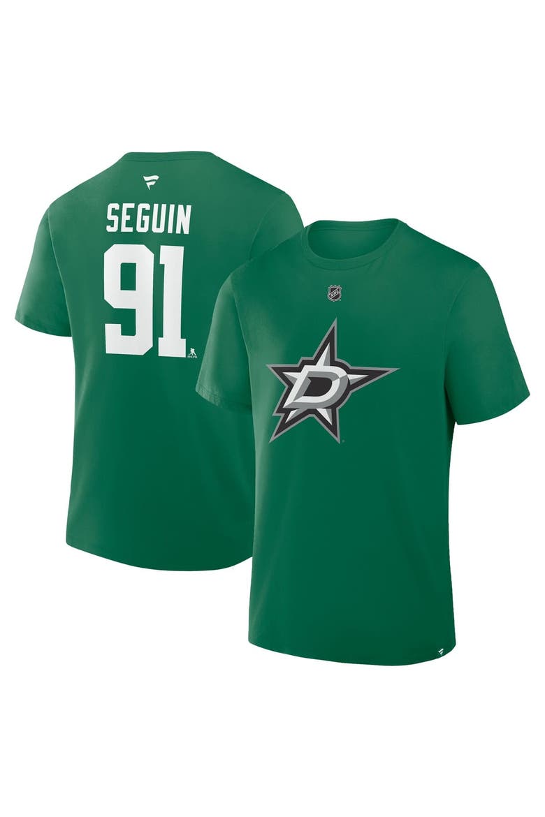 Men's Fanatics Tyler Seguin Kelly Green Dallas Stars Authentic Stack Name & Number T-Shirt, Main, color, Kelly Green