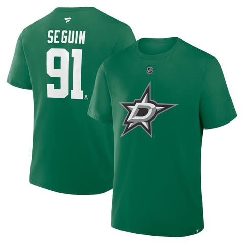 Men's Fanatics Tyler Seguin Kelly Green Dallas Stars Authentic Stack Name & Number T-Shirt