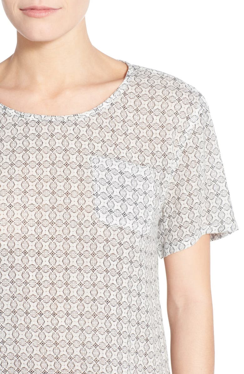 Caslon<sup>®</sup> Linen & Cotton Woven Relaxed Tee, Alternate, color, 