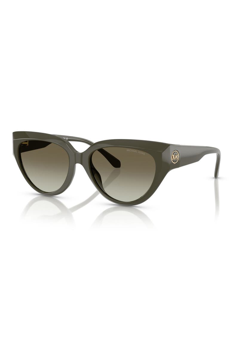 55mm Gradient Cat Eye Sunglasses, Alternate, color, OLIVE / GREEN