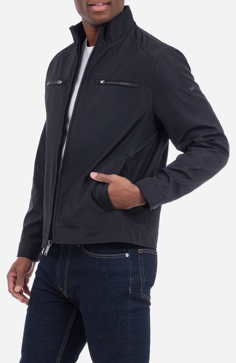 Michael Kors Softshell Zip Jacket, Alternate, color, Black