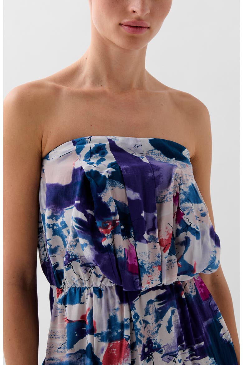Estprint Bandeau Dress, Alternate, color, Blue