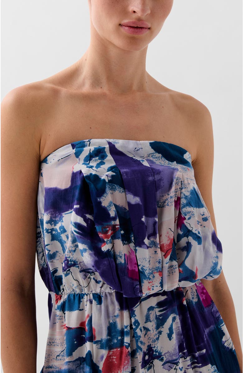 Scalpers Estprint Bandeau Dress, Alternate, color, Blue