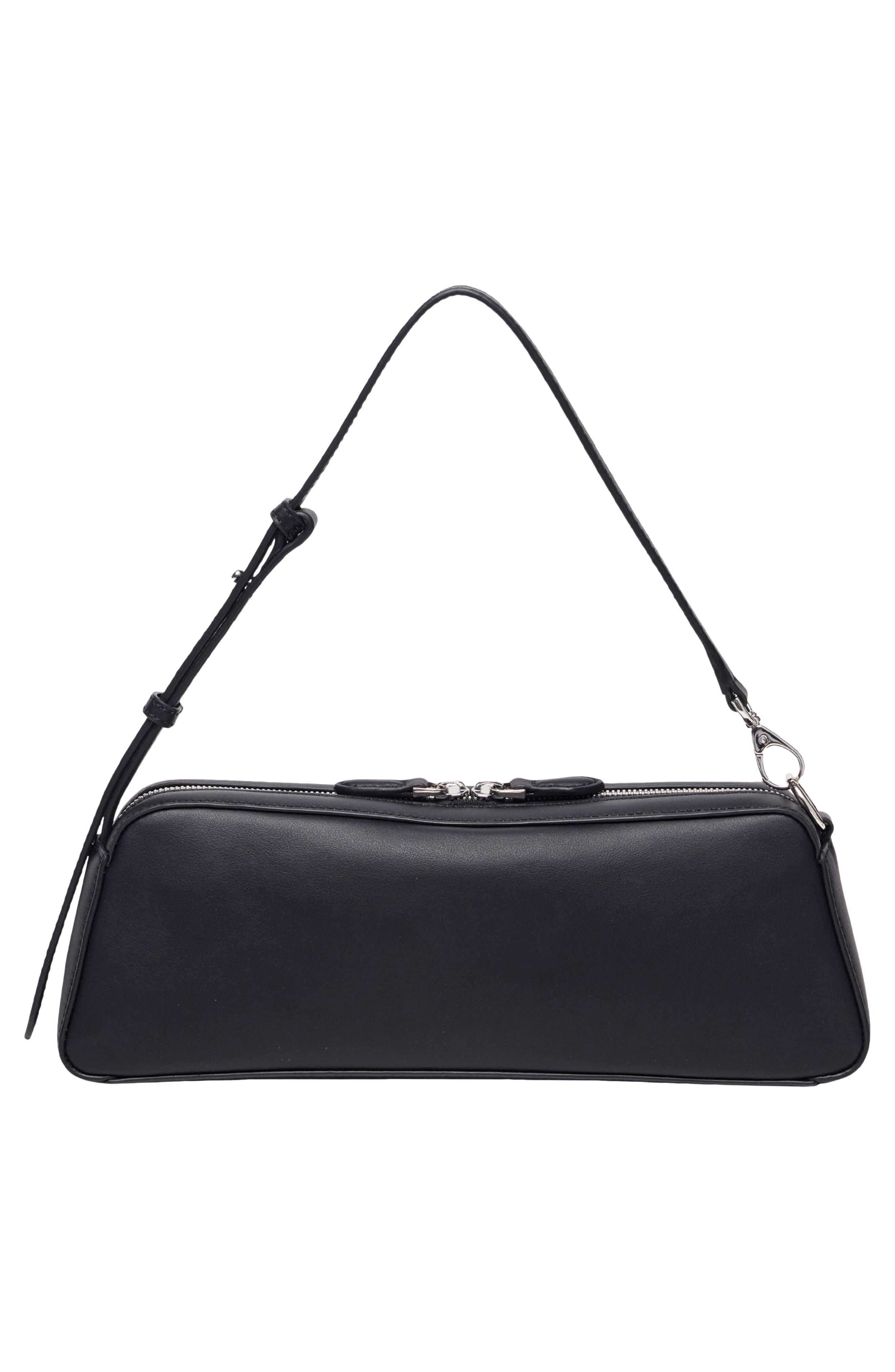 Oryany Mini Canna Leather Shoulder Bag, Alternate, color, Black