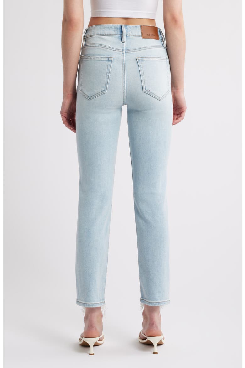 Fray Hem Ankle Cigarette Skinny Jeans, Alternate, color, LIGHT WASH