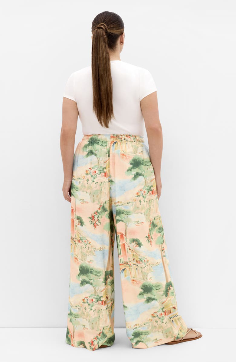 City Chic Halle Print Pants, Alternate, color, Sardinia