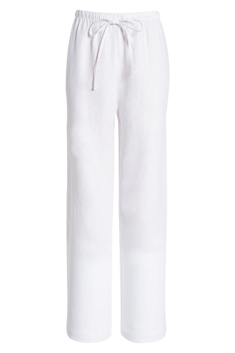 Olina Tie Waist Pants, Alternate, color, WHITE