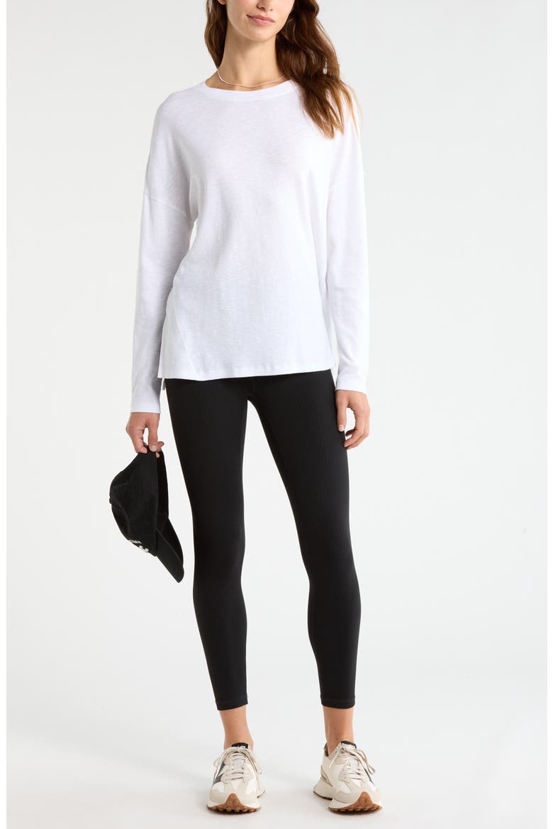 Ease Up Long Sleeve T-Shirt, Alternate, color, WHITE