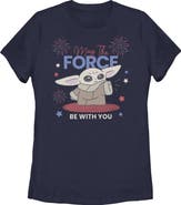 Star Wars: The Mandalorian Women's Star Wars The Mandalorian The Fireworks Be With You Graphic T-Shirt