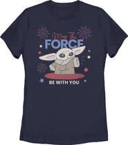 Star Wars: The Mandalorian Women's Star Wars The Mandalorian The Fireworks Be With You Graphic T-Shirt