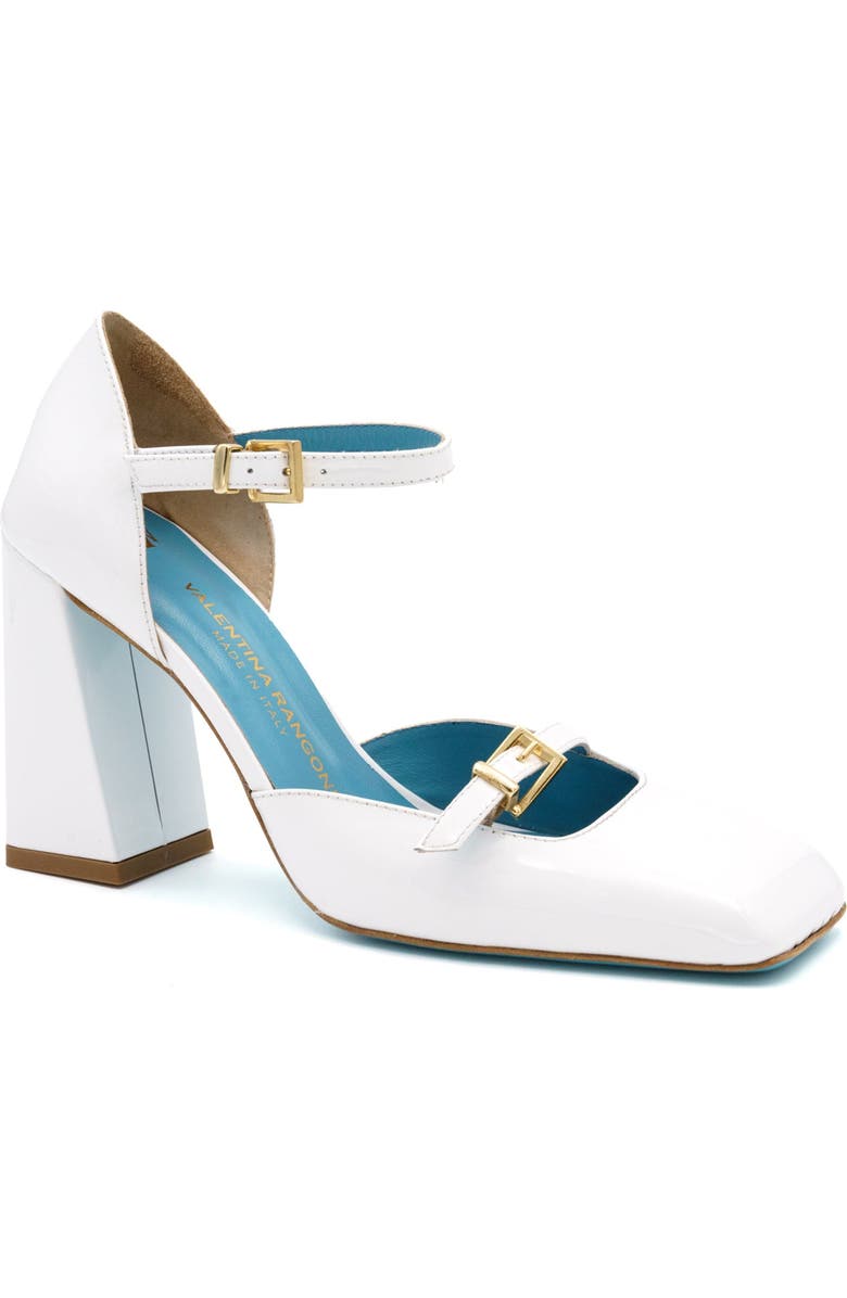 Valentina Rangoni Zete Mary Jane Pump, Alternate, color, White Vernice