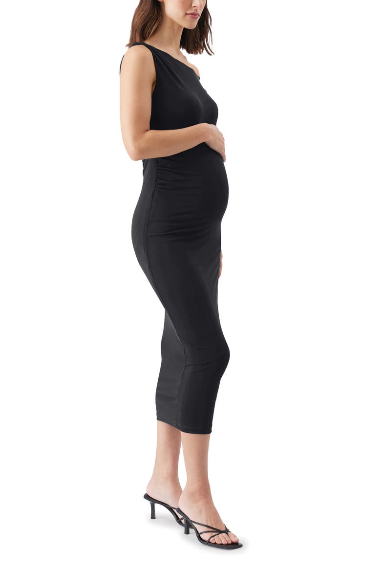 Cora Off-Shoulder Dress, Alternate, color, Black