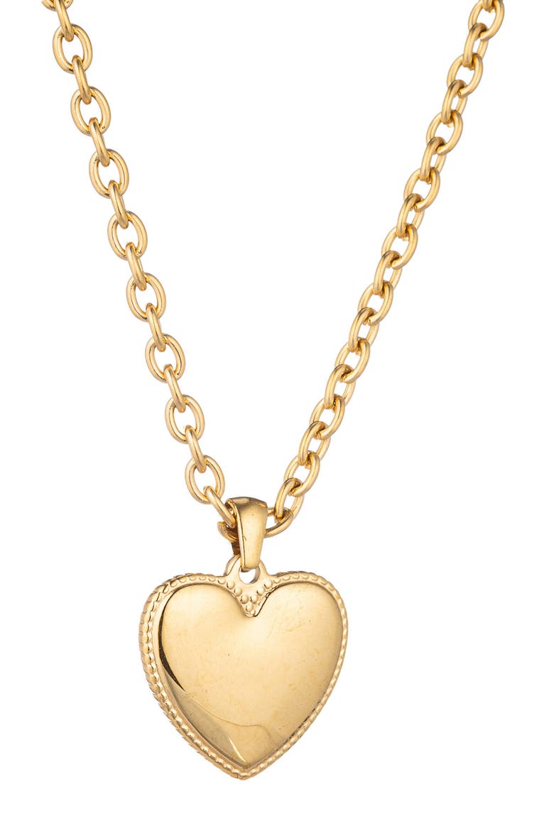 Heart Pendant Necklace, Main, color, GOLD