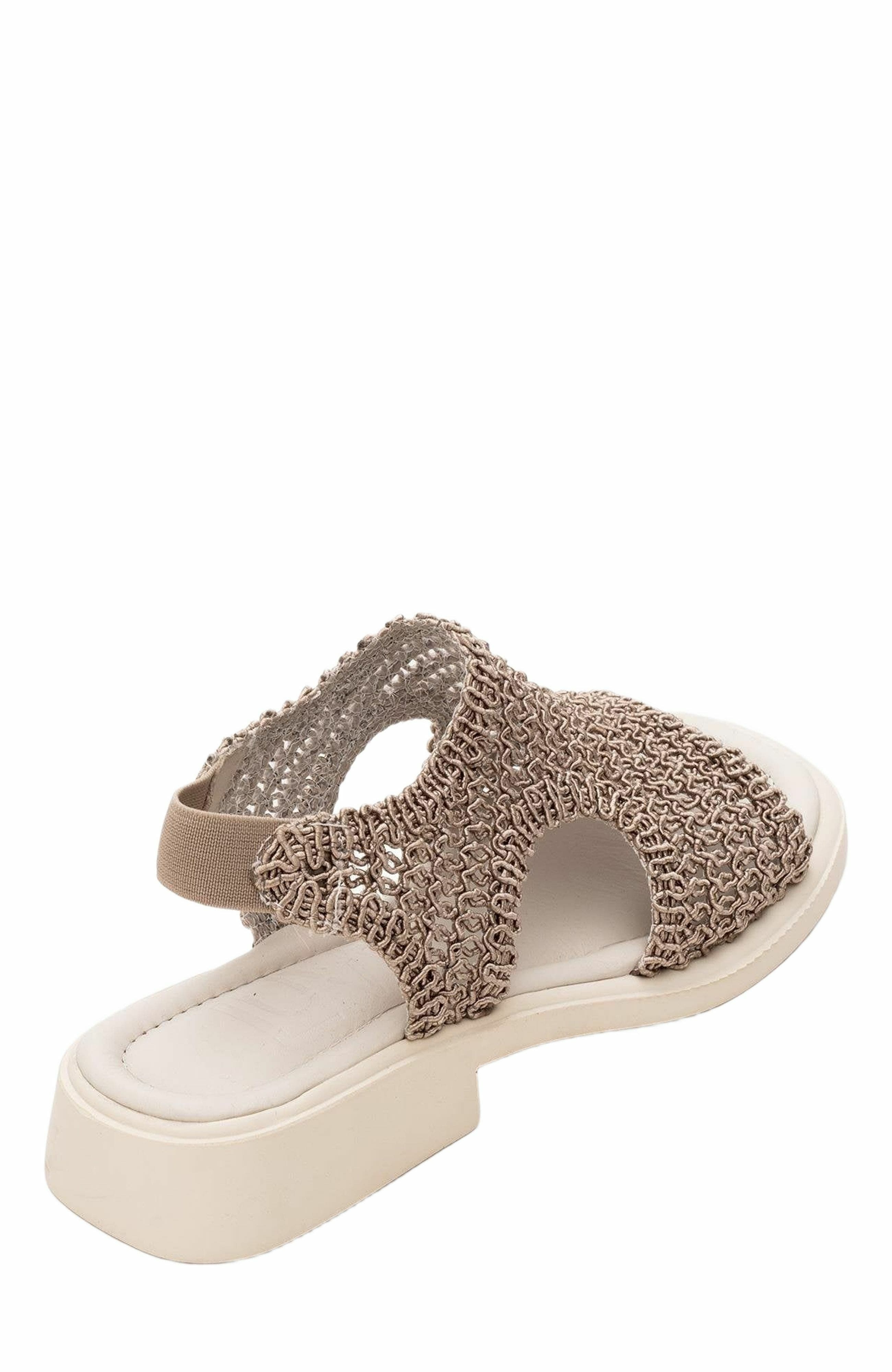 Forever & Always Shoes Weave Leather Woven Sandal, Alternate, color, Dark Beige Leather