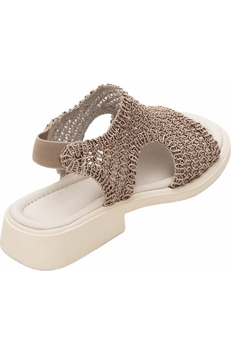 Forever & Always Shoes Weave Leather Woven Sandal, Alternate, color, Dark Beige Leather