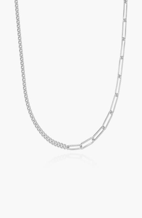 Half Gourmette & Half Link Chain Necklace
