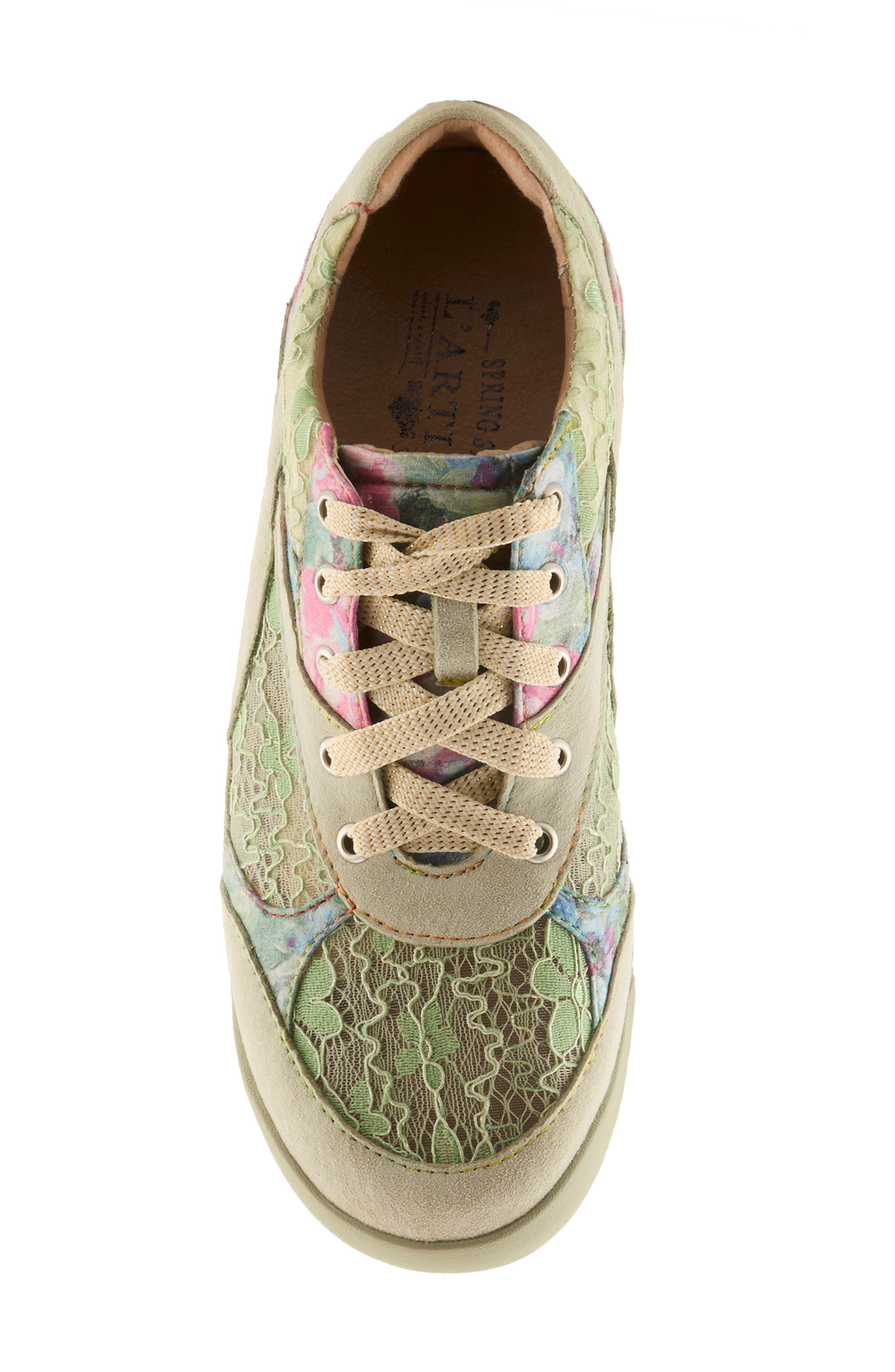 L
Artiste by Spring Step Wave Hello Sneaker, Alternate, color, Mint Green