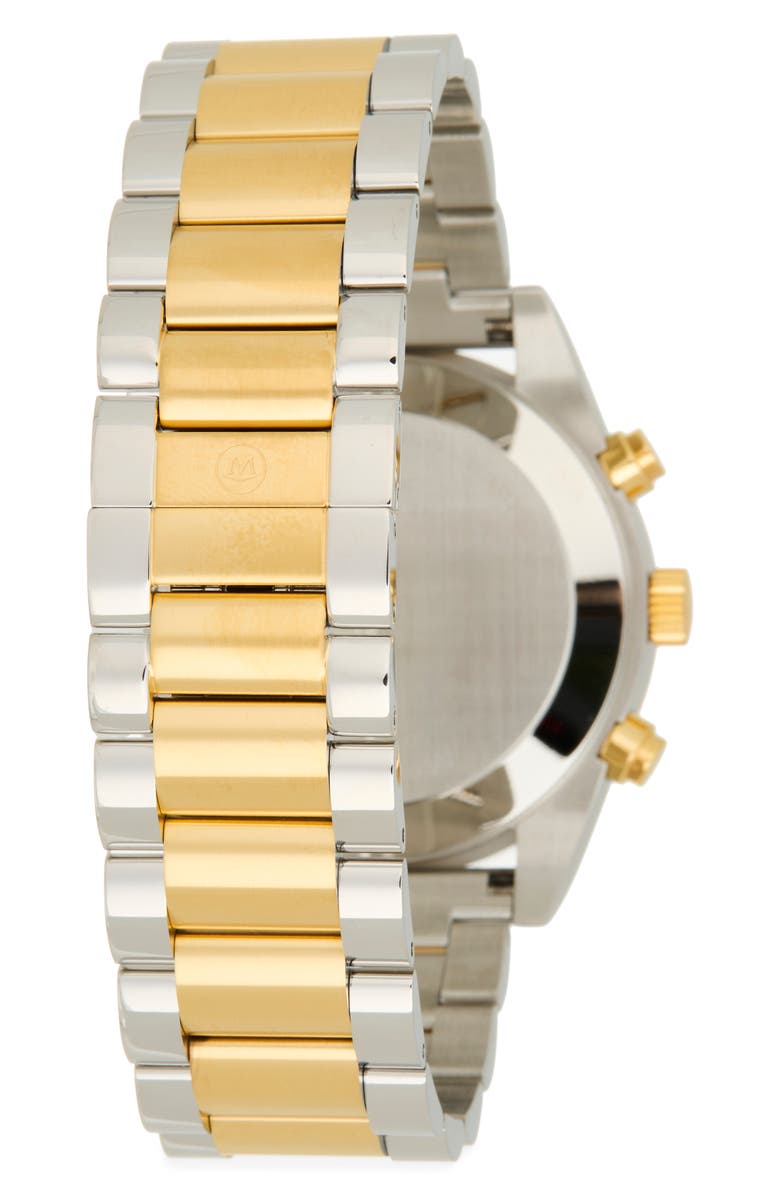 Movado Sportivo Museum Dot Chronograph Bracelet Watch, 44mm, Alternate, color, Two Tone/ Black