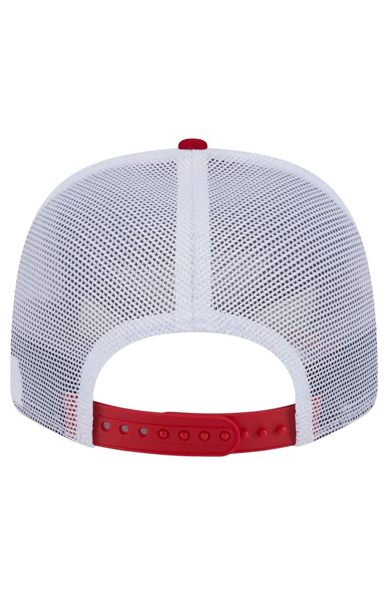 New Era Men's New Era Red/White Florida Panthers Team Patch Basic 9SEVENTY Adjustable Trucker Hat, Alternate, color, Red