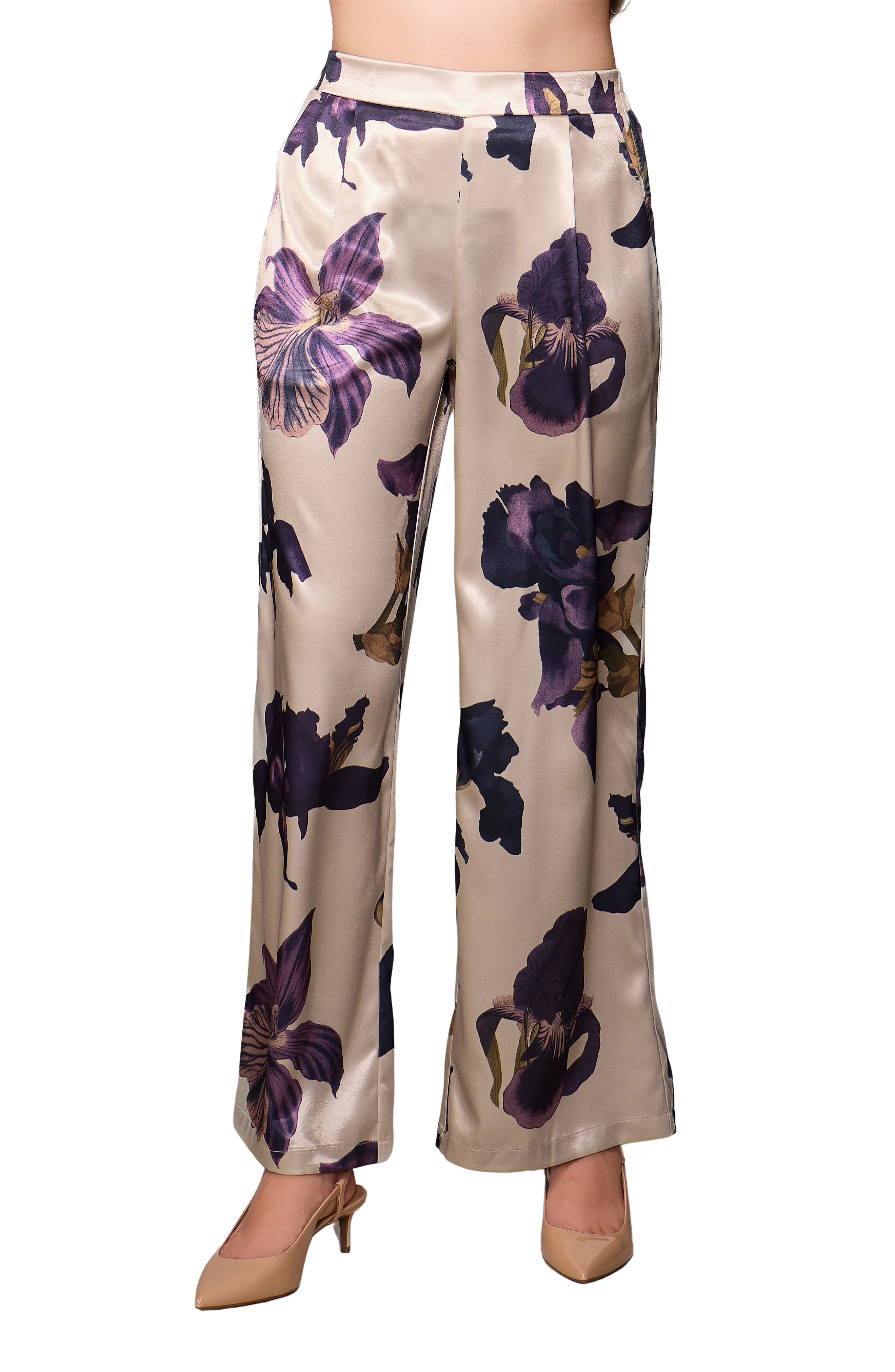 Floral Satin Pants