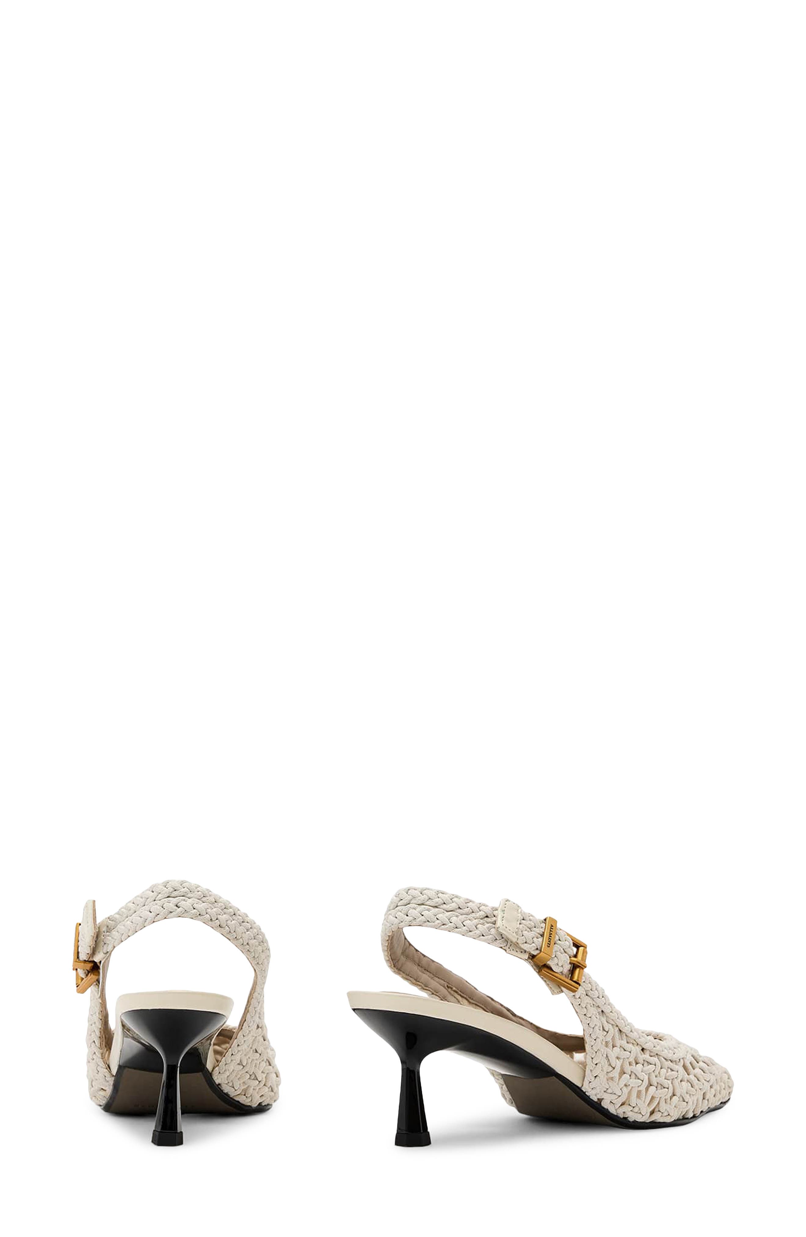 Violet Slingback Kitten Heel Pump, Alternate, color, PARCHMENT WHITE