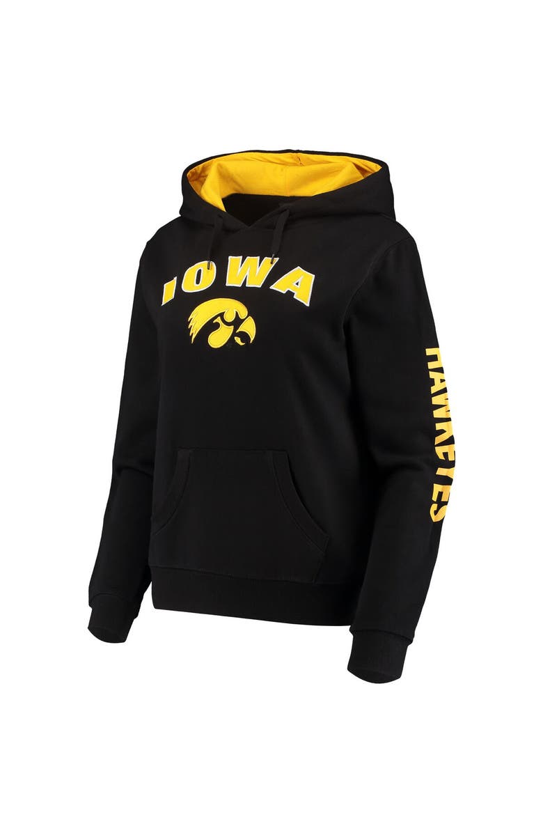 COLOSSEUM Women's Colosseum Black Iowa Hawkeyes Loud and Proud Pullover Hoodie, Alternate, color, Black