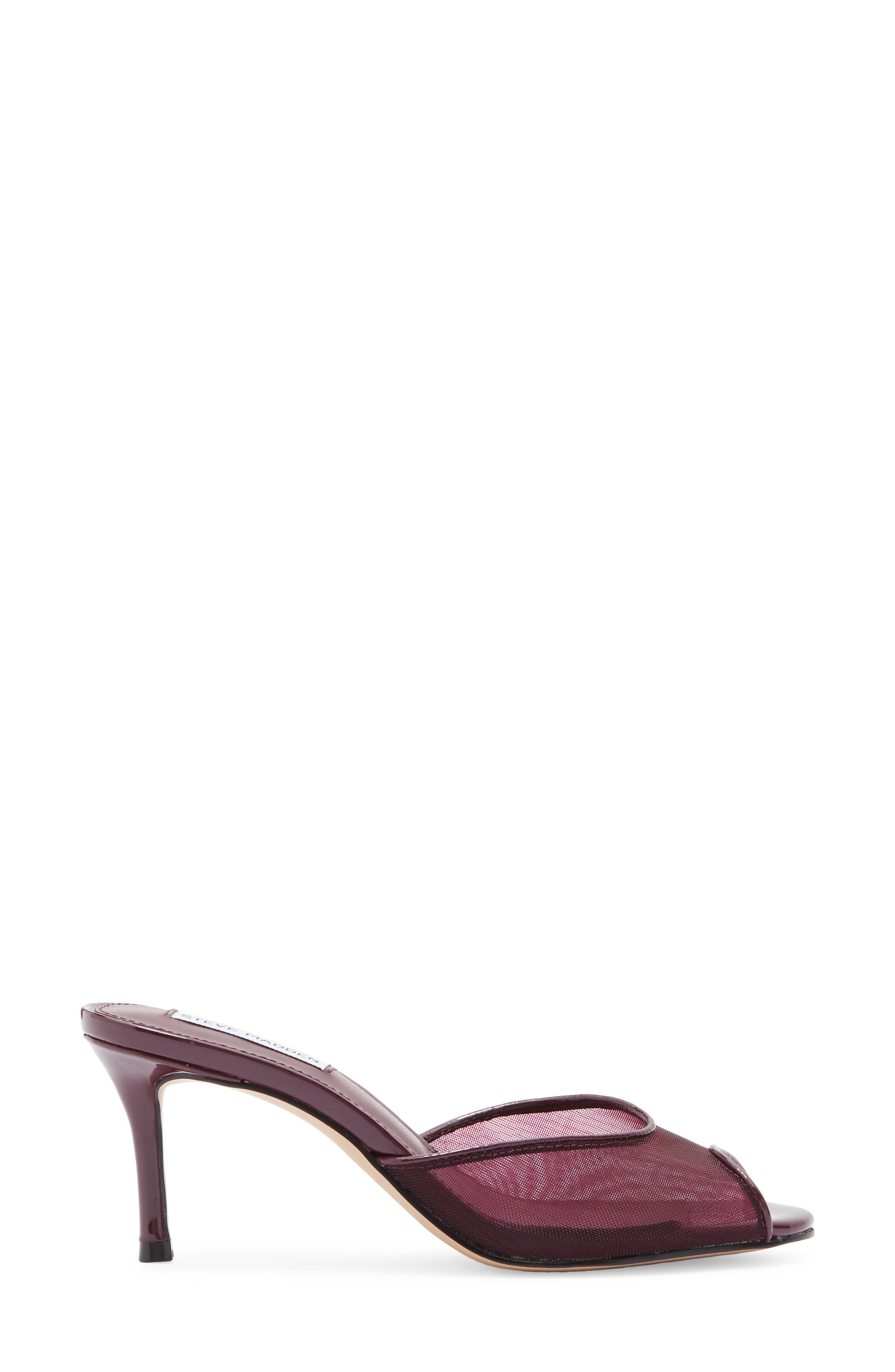 Rowe Peep Toe Sandal, Alternate, color, BURGUNDY MESH