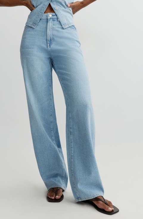 Kaylen High Waist Soft Curve Barrel Jeans (Beachfront Aura)