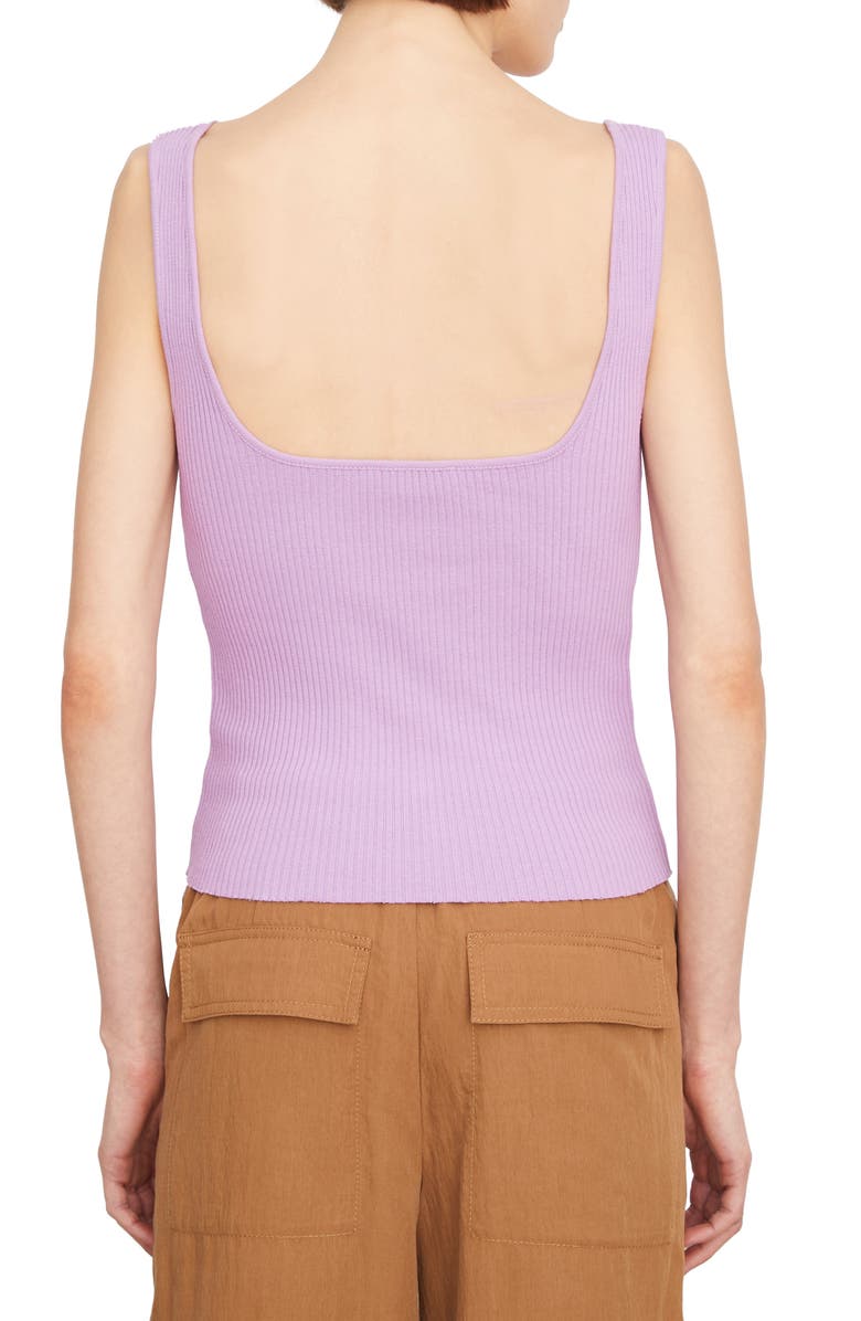 Vince Square Neck Rib Tank, Alternate, color, Hydrangea