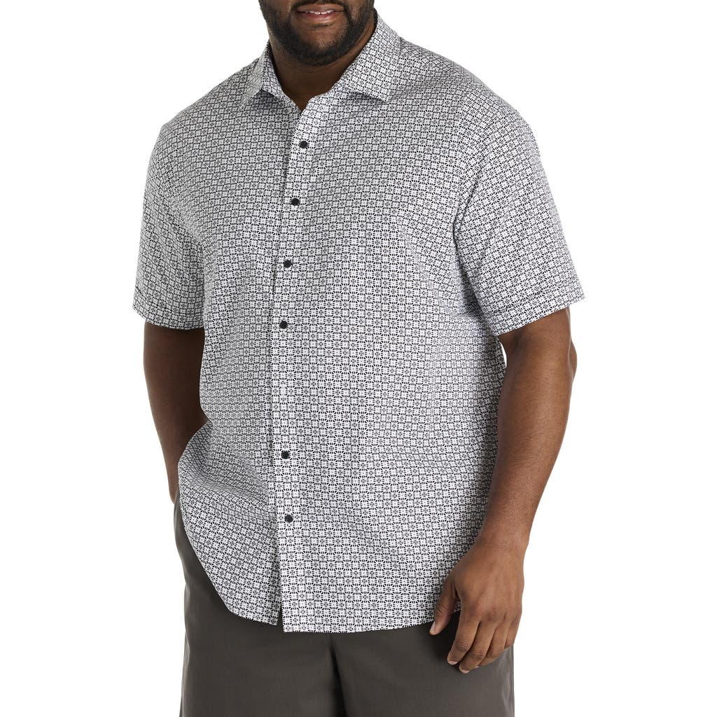 Synrgy By Dxl Big & Tall Geometric Print Sport Shirt