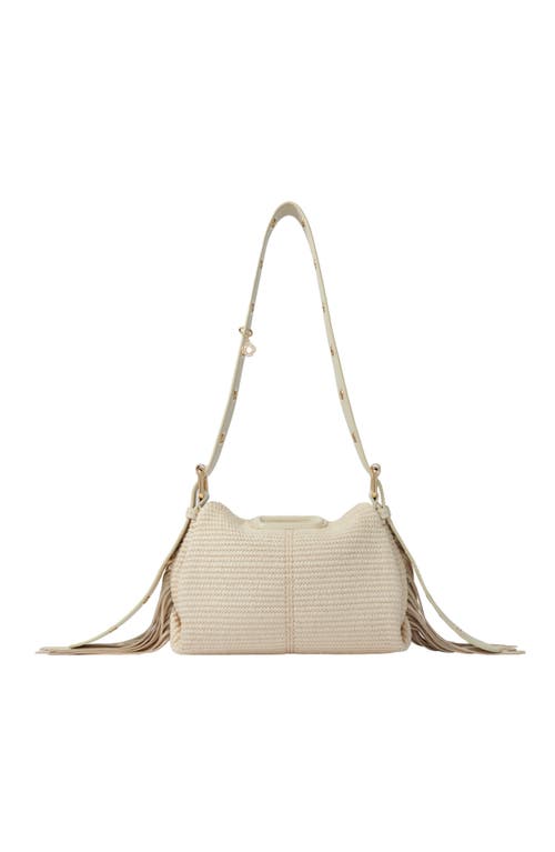 Maje Raffia Effect Miss M Mini Bag In Beige
