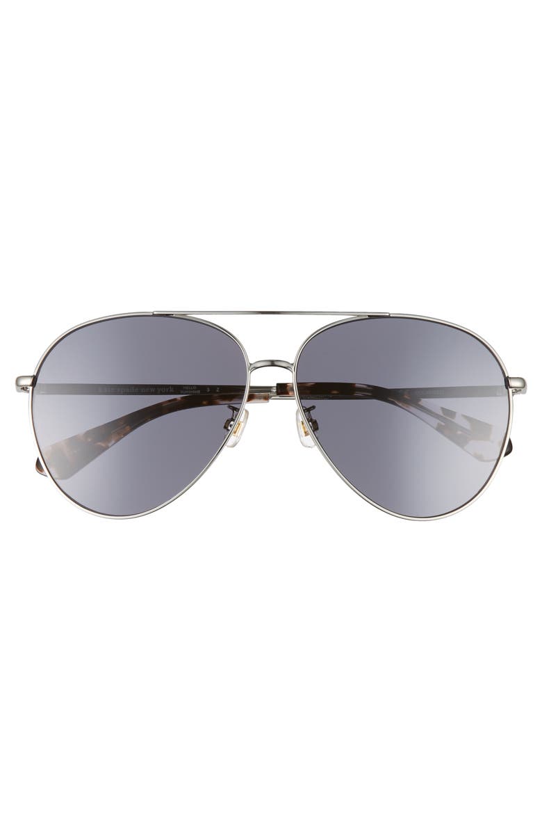 Kate Spade New York carolane 61mm special fit polarized aviator sunglasses, Alternate, color, 