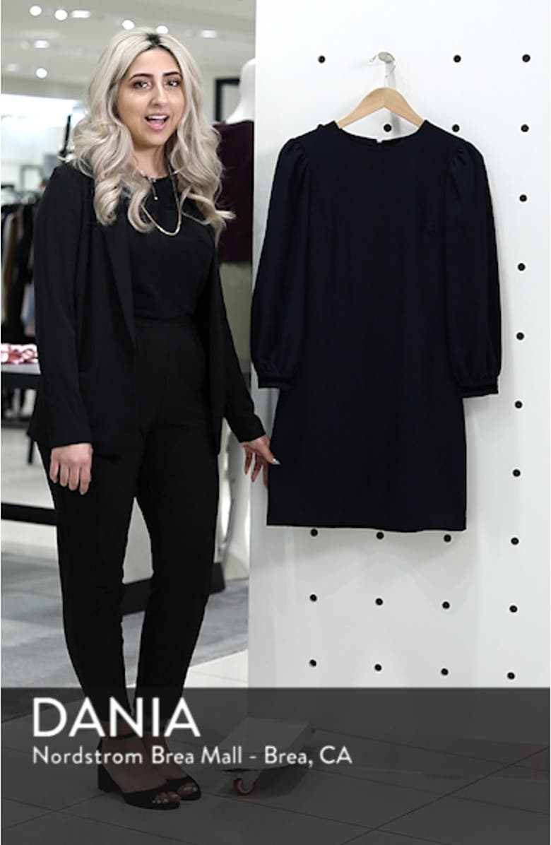 Velvet Trim Shift Dress, sales video thumbnail