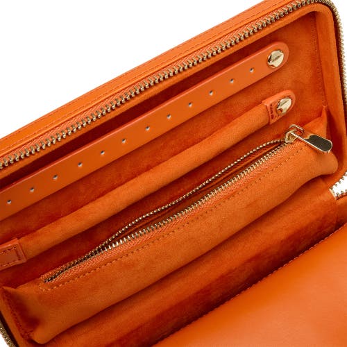 Wolf Maria Medium Zip Jewelry Case In Tangerine